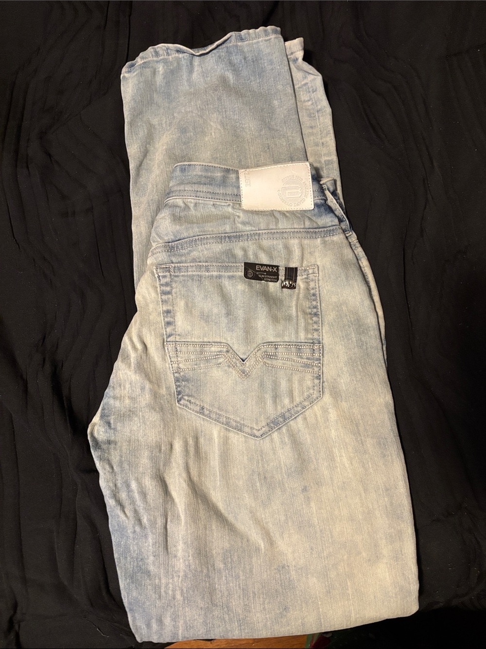 Buffalo David Bitton Evan-x Light Blue Slim Straight Stretch Jeans